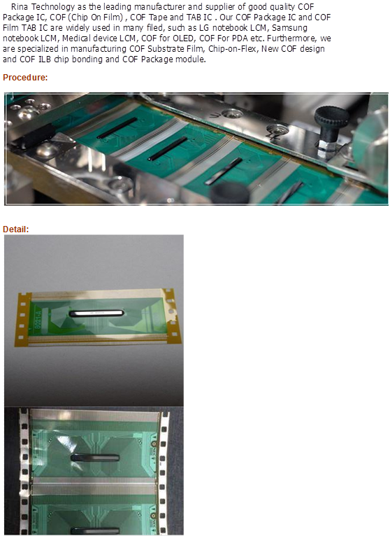 Chip On Film For LCD Suppliers and Factory Customized Products Price