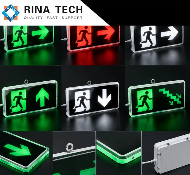 Electric Backlit Escape Route Signage Light Guide Panel factory