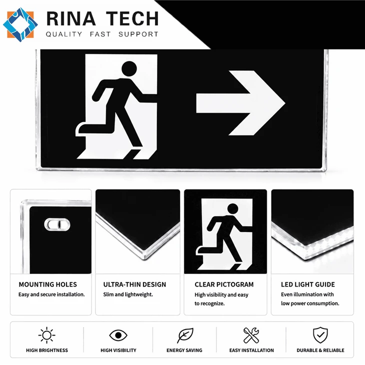 LED Illuminated Fire Escape Route Directional Guide Panel suppliers