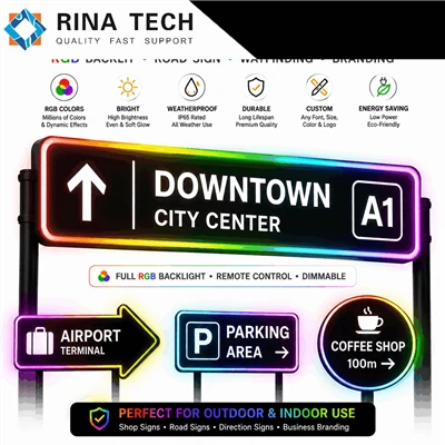 Custom LED Backlit Signage Panel For Indoor Advertising